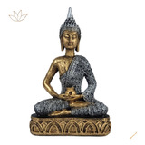 Estatua Buda Hindu Meditando Tibetano Resina Cantinho Zen