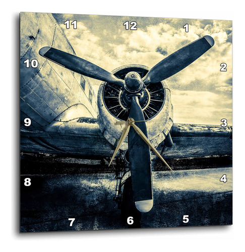 Reloj De Pared Hélice De Un Antiguo Avión Fotografía De Alex