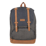 Mochila Para Notebook 16  De Hombre Straps Gris/azul