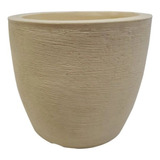 Vaso Cone Decorativo Jardim E Varanda Grafiato Grande Bege