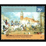 2007 Aniv Defensa Buenos Aires- Argentina (sellos) Mint