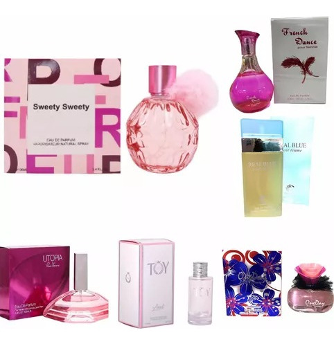 Pack 6 Perfumes De Dama Mujer 100 Ml Alternativos Luckylily