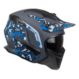 Casco Modular Edge Kombat Camuflage Mate Colores Certificado Diseño Multimodular Color Azul Camuflaje Mate Tamaño Del Casco M(57-58cm