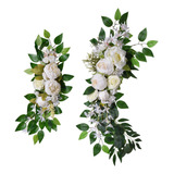 2x Boda Arco Flor Flores De Seda Flor Artificial Botín Para