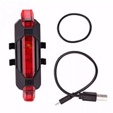 Farol Luz Traseira Sinalizador Led Bike Recarregável Usb