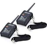 Kit Com 2 Capa Couro Rádio Baofeng Uv-5r Uv-5ra Tyt Th-48