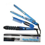 Nuevas Planchas Ultrasuaves De Nanotitanio De 450 °f De Pran Color Azul 110v