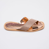 Chinelo Feminino Leve Dourado Brilhante Rasteirinha Macia 