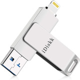 Memoria Flash Idiskk, Compatible Con iPhone, 256 Gb, Usb 3.0