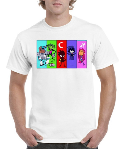 Playera Caballero Modernos Serie Jovenes Titanes Mod B