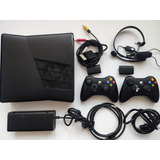 Xbox 360 Slim 250gb Matte Black En Caja + 1 Juego + 2control