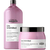 Loreal Liss Unlimited Shampoo 1500ml + Máscara 500gr