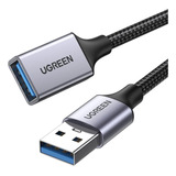 Cabo Usb 3.0 Ugreen Macho/fêmea Cabo Extensão 0.5m Preto