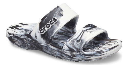 Zueco Crocs Classic Marbled Unisex White/black