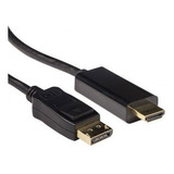 Cable Convertidor Displayport Adap Hdmi 1m Negro Ultra Hd 4k