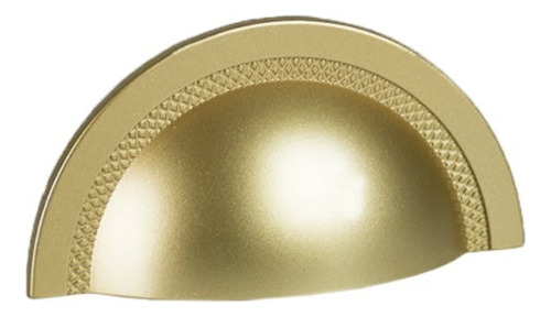 Puxador Shell 64mm Dourado Matte Para Móveis Decoração Liso