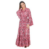Kimono Super Largo Seda Hindu Importado De India Modelo 201