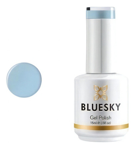 Esmalte Permanente Bluesky Colores Negros A Blancos 15 Ml Color Celeste Grisáceo