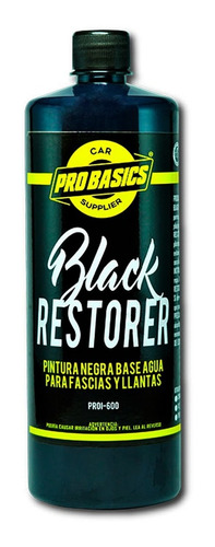 Probasics Black Restorer Resturador De Plasticos Negro 1 Lt