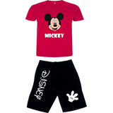 Conjuntos Deportivos Camiseta+pantaloneta Mickey Mouse 