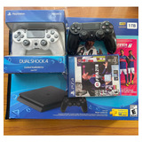 Playstation 4 Original Memoria 1tb 2 Controles 2 Videojuegos