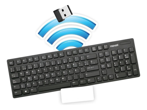 Teclado Inalámbrico Slim Hasta 10mts Usb Maxell Cuota