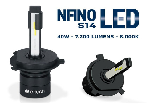 Lâmpada Super Led Nano S14 40w 7200 Lumens 8000k Ultra Forte
