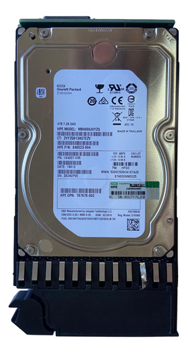 Hd Hp 4tb 7.2k 3.5 Msa Sas 12g Mdl 801557-001 787676-002 K2q82a @