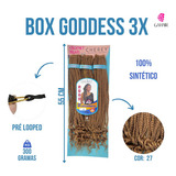 Cabelo Box Goddess Tranças Afro Pronto Para Aplicar 300gr Cor Mel Cor 27
