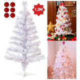 Árvore De Natal Branca Média 120cm Luxo + Brindes Bola