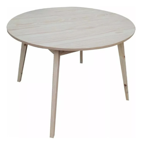 Mesa Redonda 80cm Madera Pino Retro Nordica Vintage Pinoshow