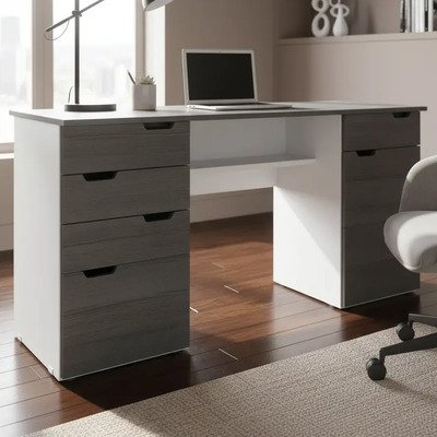 Escritorio Profesional 140x48x75 Cajonera Y Puerta A Elección Del Cliente