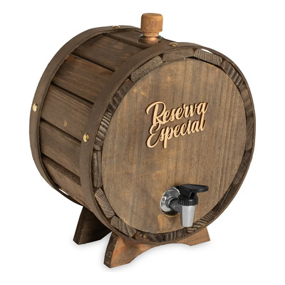 Barril Barrica 01 Litro Dose Cachaça Revestido De Madeira | Frete grátis