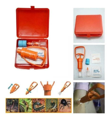 Kit Extractor Veneno Picaduras Emergencia Succion P Auxilio 