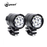 2 Pz Faro 6 Leds Moto Exploradoras Luz Auxiliar Sin Estrobo