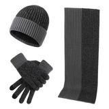 Gorra Casual, Guantes De Punto De Invierno, Gorro Y Bufanda