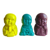 Set De 3 Figuras Decorativas De Buda En 3 Posoiciones