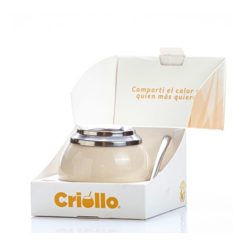 Mate Criollo Ceramica Acero Inoxidable Bombilla Caja Regalo