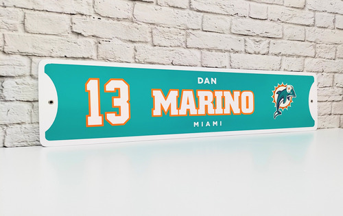 Vintage Dan Marino Dolphins Miami Nfl Cartel De Metal
