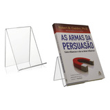 20 Suportes Expositores Livros Dvds Tablet Agenda Acrilico