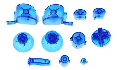 Set Botones Color Azul Transparente Para Gamecube