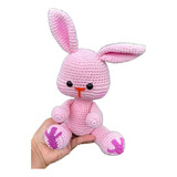 Conejo Rosa Peluche Amigurumi Bebé Apego Karmin Tejidos