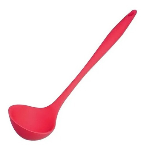 Concha De Silicone Colorida Para Caldo Feijão Sopa Molho Red Cor Vermelho