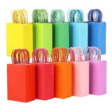 Bolsa De Papel Kraft Para Souvenirs 10 Colores 50 Piezas