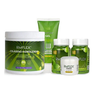 Kit Rmflex 2 Frascos 1 Gel 1 Pomada 1 Colageno Sabor colageno uva | Envío gratis