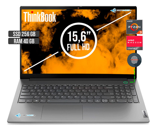 Portatil Lenovo Thinbook Amd Ryzen 3 5300u Ssd256gb Ram 40gb