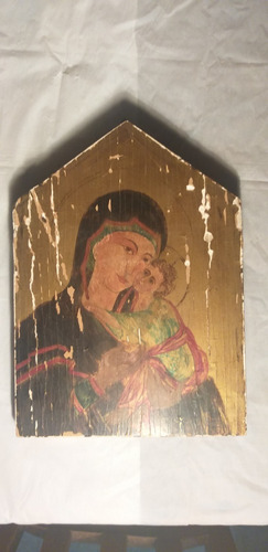 Antiguo Icono Theotokos (madre De Dios) Y Niño Jesús