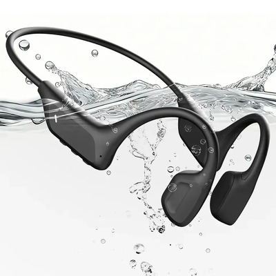 Auriculares Deportivos De Natación De Conducción Ósea Negro IPX8, Puede Nadar 1.5 Metros De Profundidad Bajo El Agua, Memoria Grande De 32G, Modo Dual MP3\u002FBluetooth, 9 Horas De Gran Duración De La Bat | Meses sin interés
