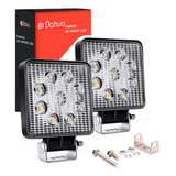 Par Faros 9 Hiper Led Auxiliar Blanco Jeep 4x4 27w Chico F1