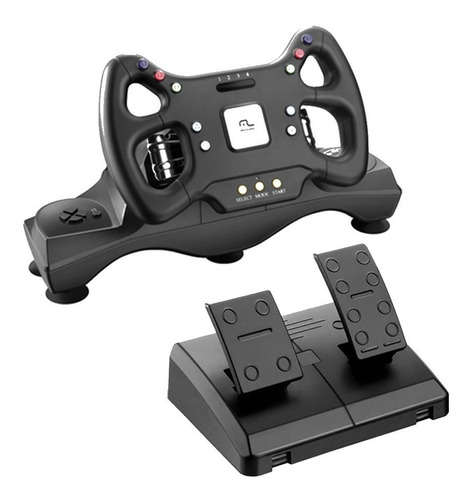 Volante Multilaser Usb Câmbio Pedal Js070 Ps2 Ps3 Pc Loi